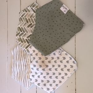 4-Pack Copper Pearl Bandana Bibs